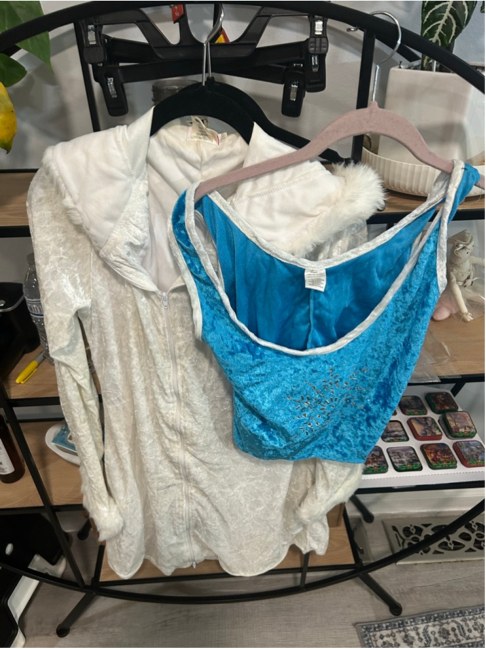 Unbranded Halloween Costume White Blue snow princess adult